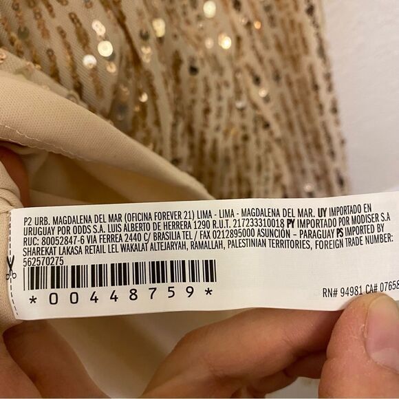 Forever 21 Plus Size all Sequin slip Dress spaghetti strap NYE 0X US 12 - Picture 11 of 12